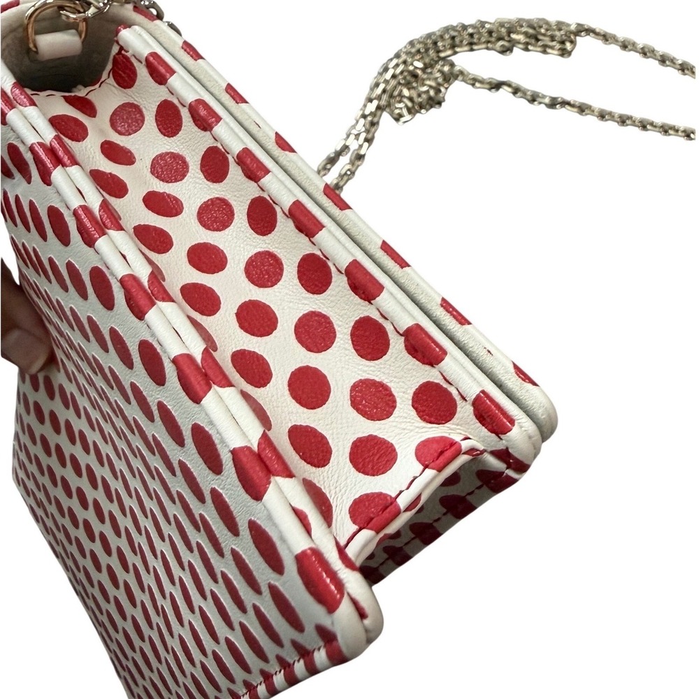 Christian Dior Dioramour Polka Dot Wallet On Chain Crossbody Bag Leather Rare - Picture 6 of 14